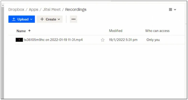 Access Recordings In Dropbox