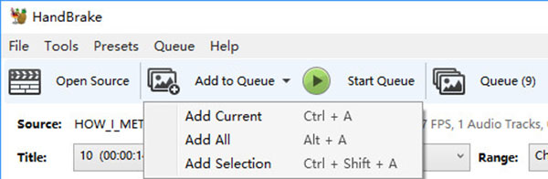 Add to Queue in Handbrake