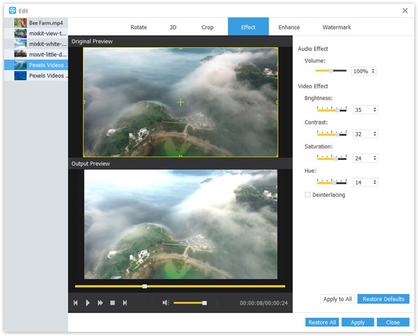 Adjust Video Effects