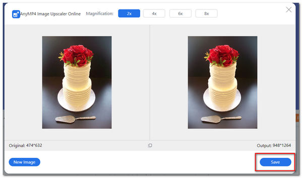 AnyMP4 Image Upscaler Online Save Image