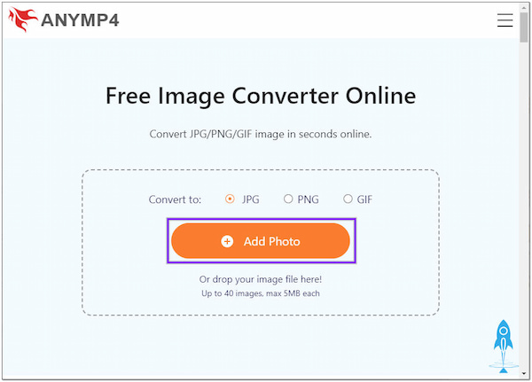 AnyMP4 Online BMP Converter Add