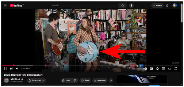 Anymp4 Screen Recorder Magnifier Mode Active