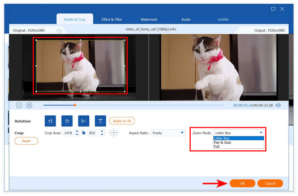 Anymp4 Video Converter Ultimate MV Apply Zoom Effect