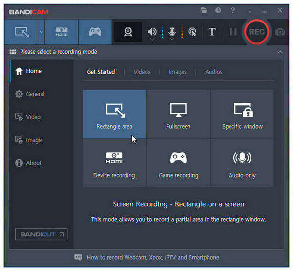 Bandicam Main Interface