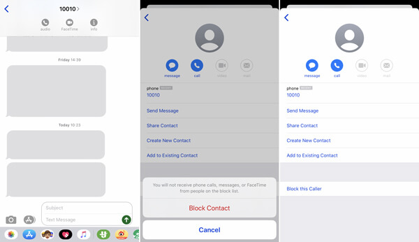 Block unwanted messages