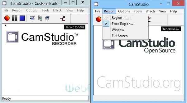 Camstudio record area
