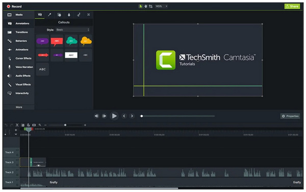 Camtasia Main Interface