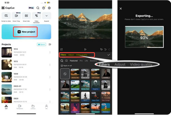 Capcut Mobile Upscale Video