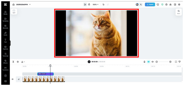 Capcut Zoom Effect Applied Preview