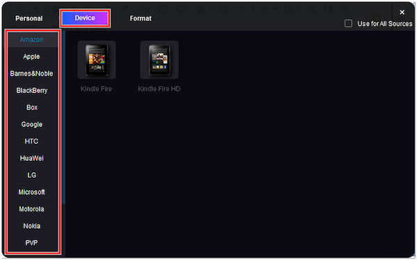 Choose Android Phone Model