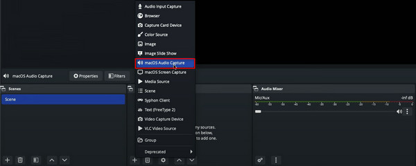 Choose Macos Audio Capture Option