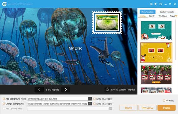 Choose Menu And Burn