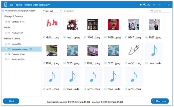 Choose Notes Attachments
