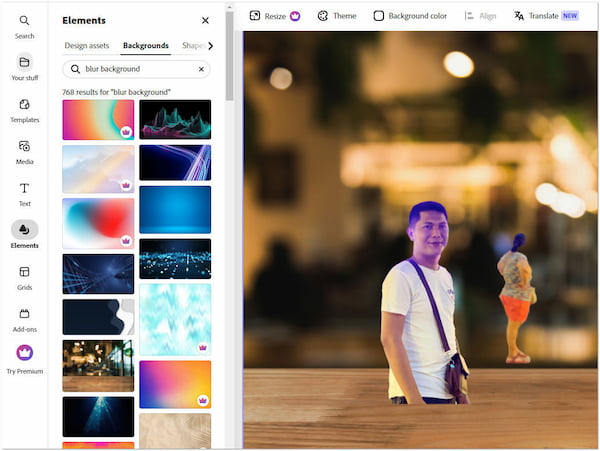 Choose the Background