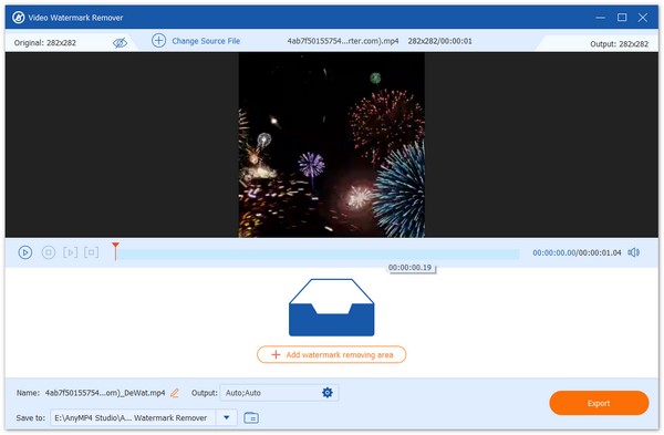 Click Add Watermark Removing Area