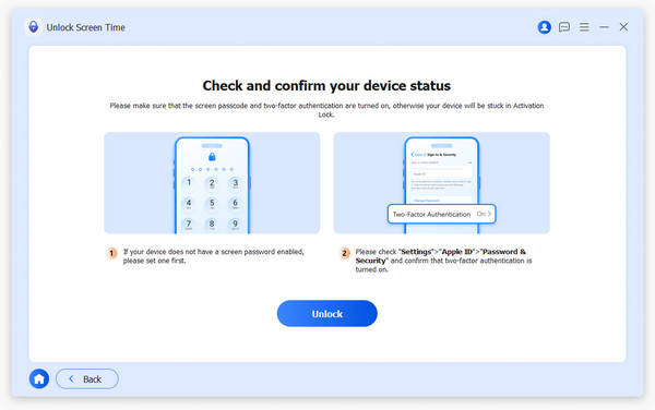 Click Unlock After All Set Up