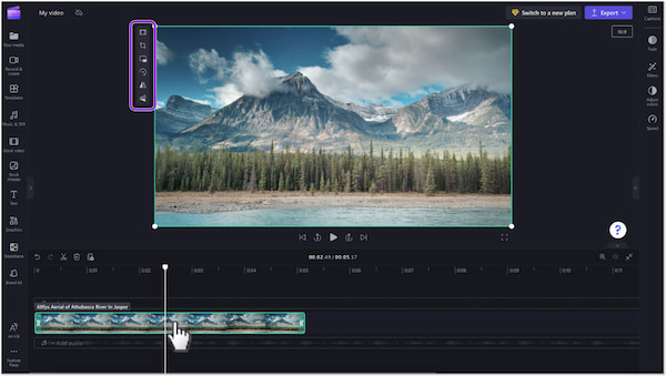 ClipChamp Video Editor Crop