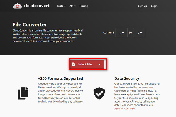 Cloudconvert Input MP3 File