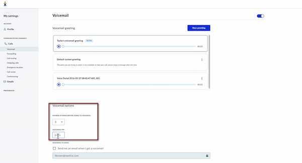 Cutomize Voicemail Greeting