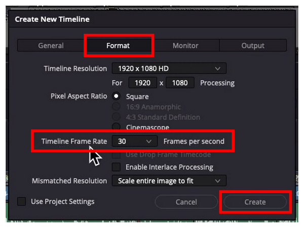 Davinci Resolve Change Timeline Framerate