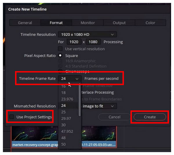Davinci Resolve Custom Timeline