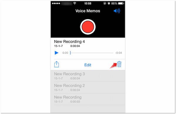 Delete Voice Memos