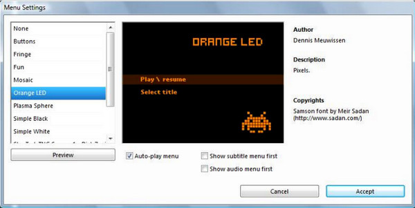DVD Flick Menu Creation