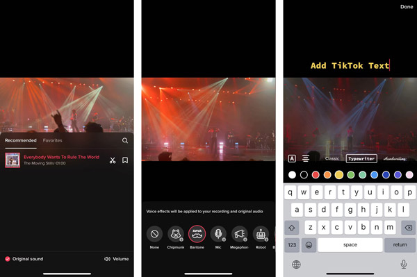 Edit TikTok Videos With Text and Audio
