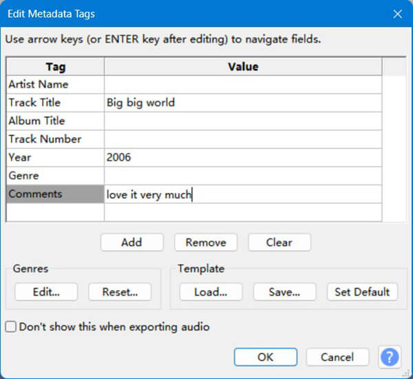 Edit Wav Meta In Audacity