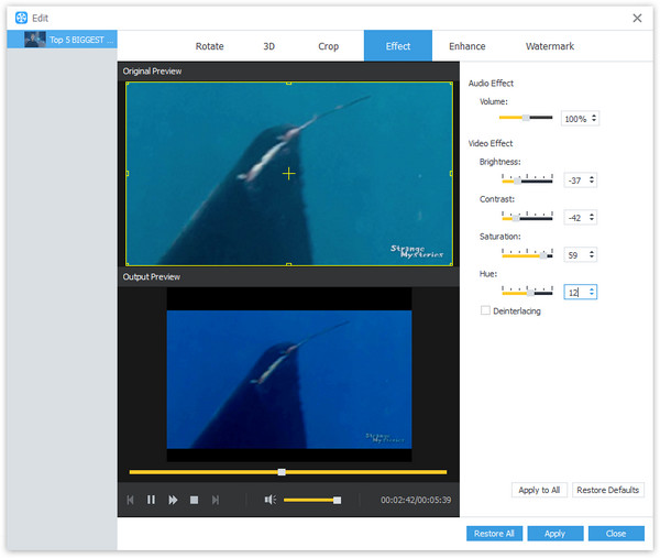 Conduct video effect customization