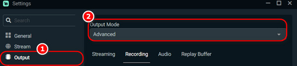 Enable Advanced Output Mode