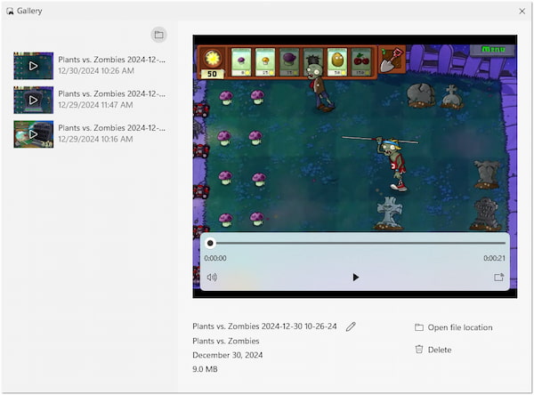 End Gameplay Recording