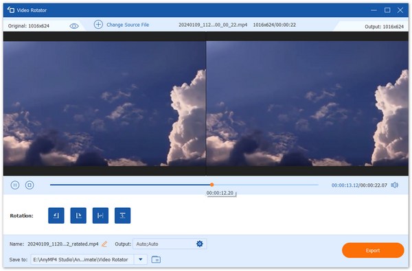 Export Rotated Video