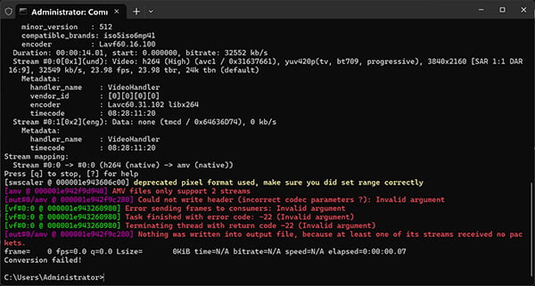 Ffmpeg AMV Converter
