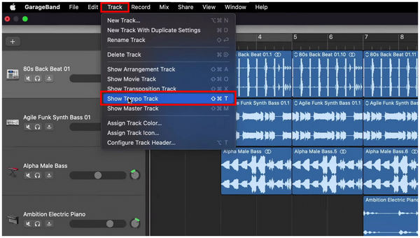 Garageband Show Tempo Track