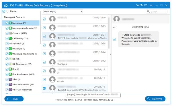 Recover iCloud Backup