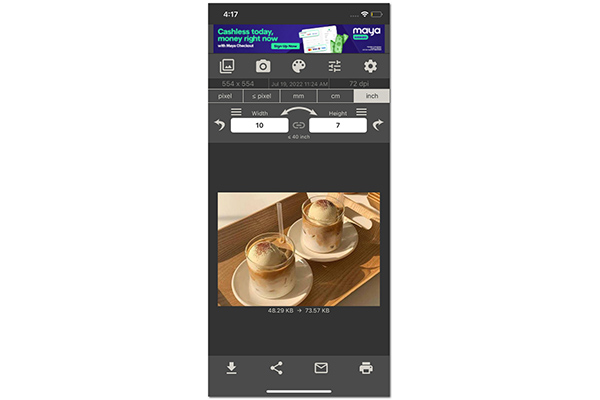 Image Size Resize Photo Main Interface