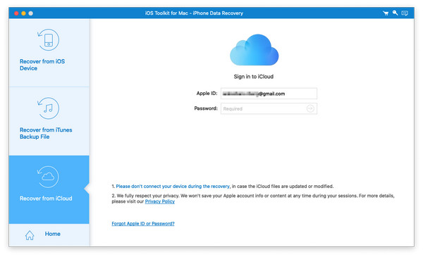 Input Icloud Account