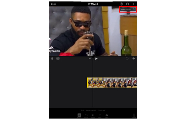 iPad iMovie Pinch to Zoom