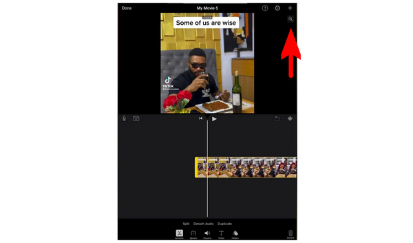 iPhone iMovie Tap on Video
