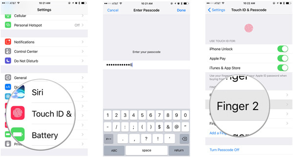 iphone Touch ID Setup