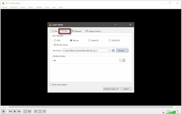 Load Blu ray Content