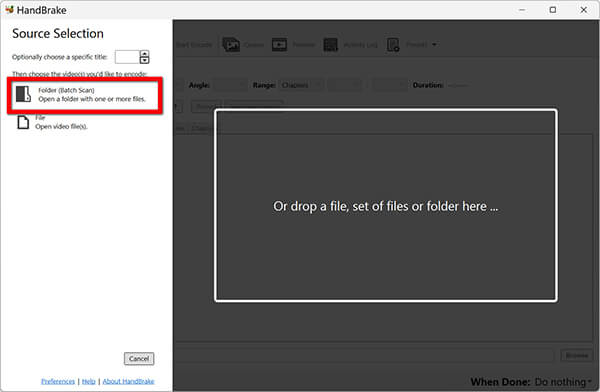 Load Blu Ray to Handbrake