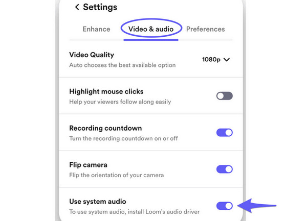 Loom Correct Settings