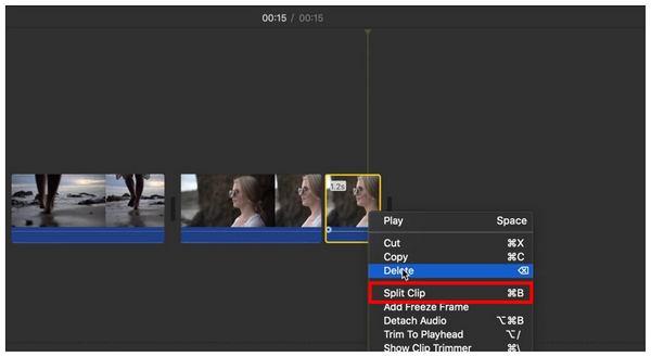 Mac iMovie Split Clip