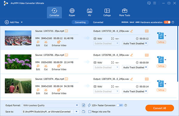 MP4 to Wav Anymp4 Video Converter Ultimate