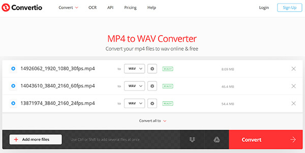 MP4 to Wav Convertio