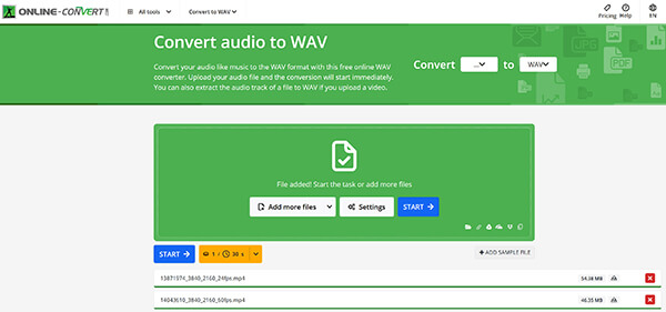 MP4 to Wav Online Convert