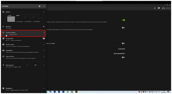 NVidia Instant Replay
