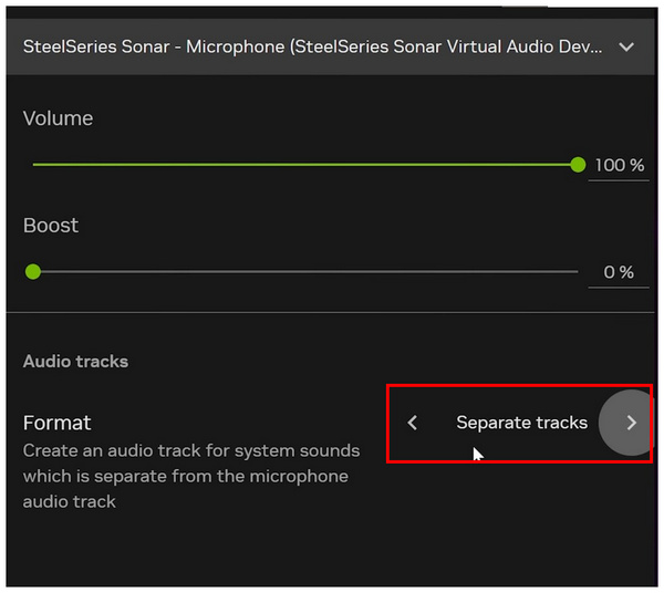 NVidia Settings Separate Tracks